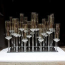GobekUsa Crystal Glass Cover Candle Holders - Elegant Table Centerpiece for Candlelight Dinners