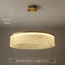 GobekUsa Crystal Glass Gold Pendant Chandelier for Elegant Kitchen Dining Lighting