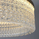 GobekUsa Crystal Glass Gold Pendant Chandelier for Elegant Kitchen Dining Lighting