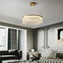 GobekUsa Crystal Glass Gold Pendant Chandelier for Elegant Kitchen Dining Lighting