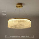 GobekUsa Crystal Glass Gold Pendant Chandelier for Elegant Kitchen Dining Lighting