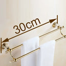 GobekUsa Crystal Gold Double Towel Bar for Bathroom, 60cm Length