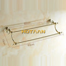 GobekUsa Crystal Gold Double Towel Bar for Bathroom, 60cm Length