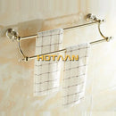 GobekUsa Crystal Gold Double Towel Bar for Bathroom, 60cm Length