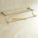 GobekUsa Crystal Gold Double Towel Bar for Bathroom, 60cm Length