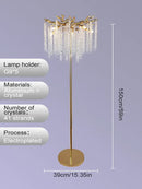 GobekUsa Crystal Gold LED Floor Lamp: Nordic Luxury for Living Room & Bedroom