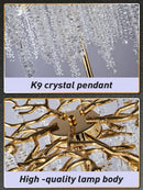 GobekUsa Crystal Gold LED Floor Lamp: Nordic Luxury for Living Room & Bedroom