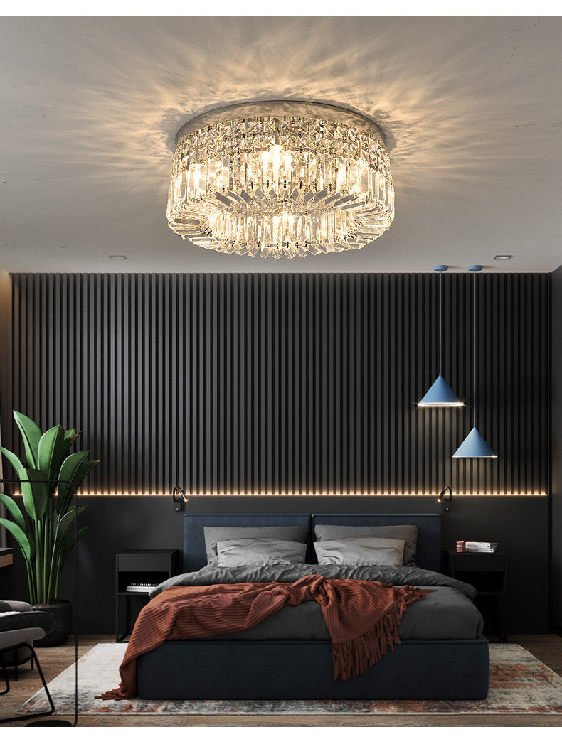 Crystal LED Chandelier Ceiling Light - Gold