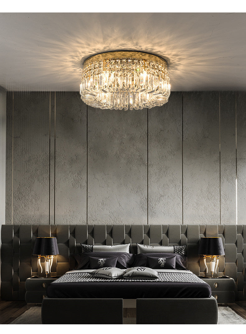 Crystal LED Chandelier Ceiling Light - Gold