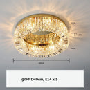 GobekUsa Crystal LED Chandelier Ceiling Light - Gold