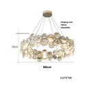GobekUsa Crystal Magic Ring Pendant Light for Dinning Room