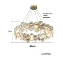 GobekUsa Crystal Magic Ring Pendant Light for Dinning Room