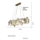 GobekUsa Crystal Magic Ring Pendant Light for Dinning Room