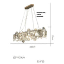 GobekUsa Crystal Magic Ring Pendant Light for Dinning Room