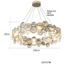 GobekUsa Crystal Magic Ring Pendant Light for Dinning Room