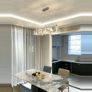 GobekUsa Crystal Magic Ring Pendant Light for Dinning Room