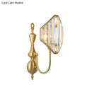 GobekUsa Crystal Prism Wall Mount with Gold Rhombus Shade - Modern Wall Lighting