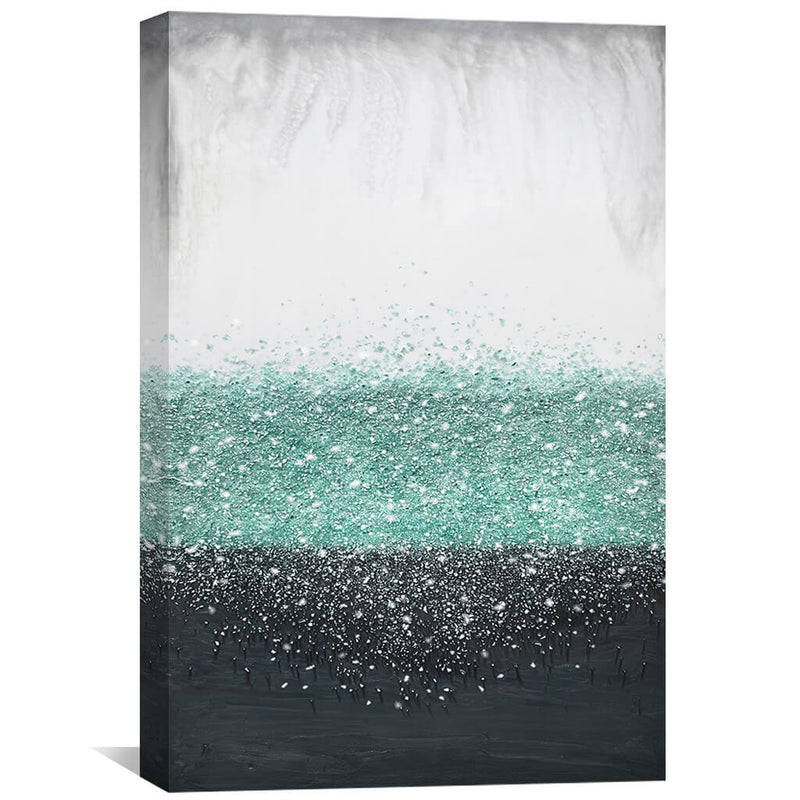 Crystal Rain Green Canvas