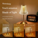 GobekUsa Crystal retro table lamp  bedroom bedside lamp luxurious atmosphere lamp rechargeable dimming LED light
