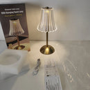 GobekUsa Crystal retro table lamp  bedroom bedside lamp luxurious atmosphere lamp rechargeable dimming LED light