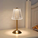 GobekUsa Crystal retro table lamp  bedroom bedside lamp luxurious atmosphere lamp rechargeable dimming LED light