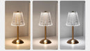 GobekUsa Crystal retro table lamp  bedroom bedside lamp luxurious atmosphere lamp rechargeable dimming LED light