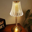 GobekUsa Crystal retro table lamp  bedroom bedside lamp luxurious atmosphere lamp rechargeable dimming LED light