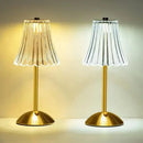 GobekUsa Crystal retro table lamp  bedroom bedside lamp luxurious atmosphere lamp rechargeable dimming LED light