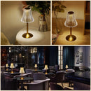 GobekUsa Crystal retro table lamp  bedroom bedside lamp luxurious atmosphere lamp rechargeable dimming LED light