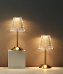 GobekUsa Crystal retro table lamp  bedroom bedside lamp luxurious atmosphere lamp rechargeable dimming LED light