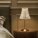GobekUsa Crystal retro table lamp  bedroom bedside lamp luxurious atmosphere lamp rechargeable dimming LED light
