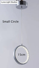 GobekUsa Crystal Rings LED Pendant Light Fixture For Indoor Lamp Lamparas De Techo Surface Mounting Pendant Lamp For Bedroom Dining Room