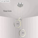 GobekUsa Crystal Rings LED Pendant Light Fixture For Indoor Lamp Lamparas De Techo Surface Mounting Pendant Lamp For Bedroom Dining Room