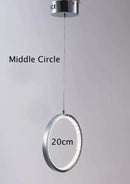 GobekUsa Crystal Rings LED Pendant Light Fixture For Indoor Lamp Lamparas De Techo Surface Mounting Pendant Lamp For Bedroom Dining Room