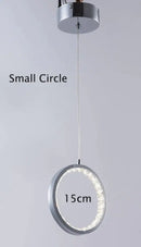 GobekUsa Crystal Rings LED Pendant Light Fixture For Indoor Lamp Lamparas De Techo Surface Mounting Pendant Lamp For Bedroom Dining Room
