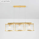 GobekUsa Crystal Rod Island Light - Postmodern Gold Oval Pendant for Dining Room