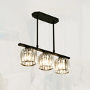 GobekUsa Crystal Shade Ceiling Light for Dining Room Island in Simple Style