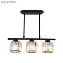 GobekUsa Crystal Shade Ceiling Light for Dining Room Island in Simple Style