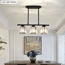 GobekUsa Crystal Shade Ceiling Light for Dining Room Island in Simple Style