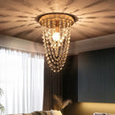 GobekUsa Crystal Sun Flower Ceiling Chandelier - Golden/Silver for Foyer, Bedroom, Aisle Decor