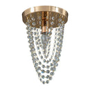 GobekUsa Crystal Sun Flower Ceiling Chandelier - Golden/Silver for Foyer, Bedroom, Aisle Decor