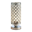 Crystal touch bedside lamp chrome lattice crystal bedroom light by Decorbites