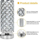 Crystal touch bedside lamp chrome lattice crystal bedroom light by Decorbites