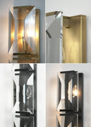Rectangular Triple Crystal Wall Lamp