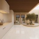 Crystal White Polished Marble Look Porcelain Tiles 24x24