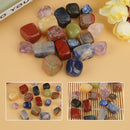 Tumbled Gemstones Polished Square Gemstone 1lb Mixed Chakra Natural Crystal Quartz Rock Lucky Healing Stones