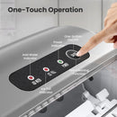 Countertop Ice Maker Machine with Handle, 9 Bullet-Shaped Ice Cubes Ready in 6 Mins, 26Lbs/24H, Self-Cleaning Function with Ice Scoop and Basket for Home/Kitchen/Party (Grey)