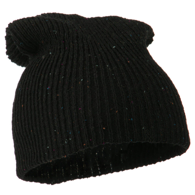 Wool Color Speckled Long Beanie