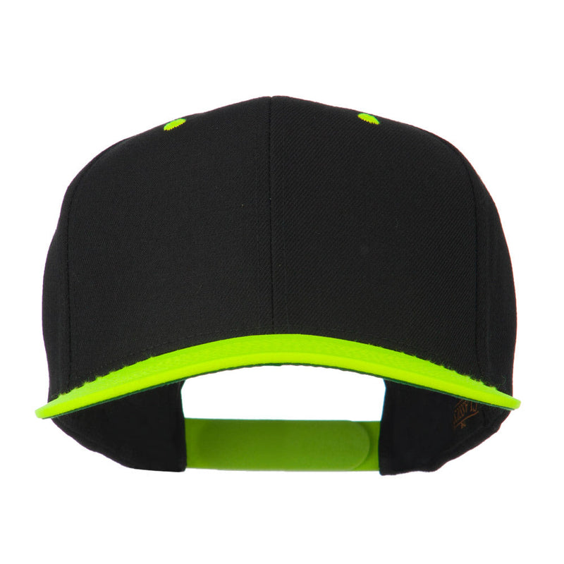 Classic Snapback Wool Blend 2 Tone Cap