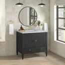 James Martin Myrrin 36" Single Bathroom Vanity, Carbon Oak